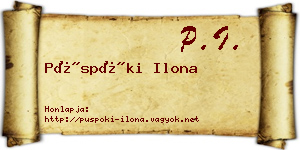Püspöki Ilona névjegykártya