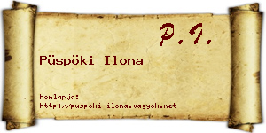 Püspöki Ilona névjegykártya